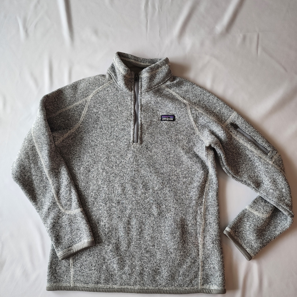 Patagonia Men's Heathered Gray Zip-Up Sweater